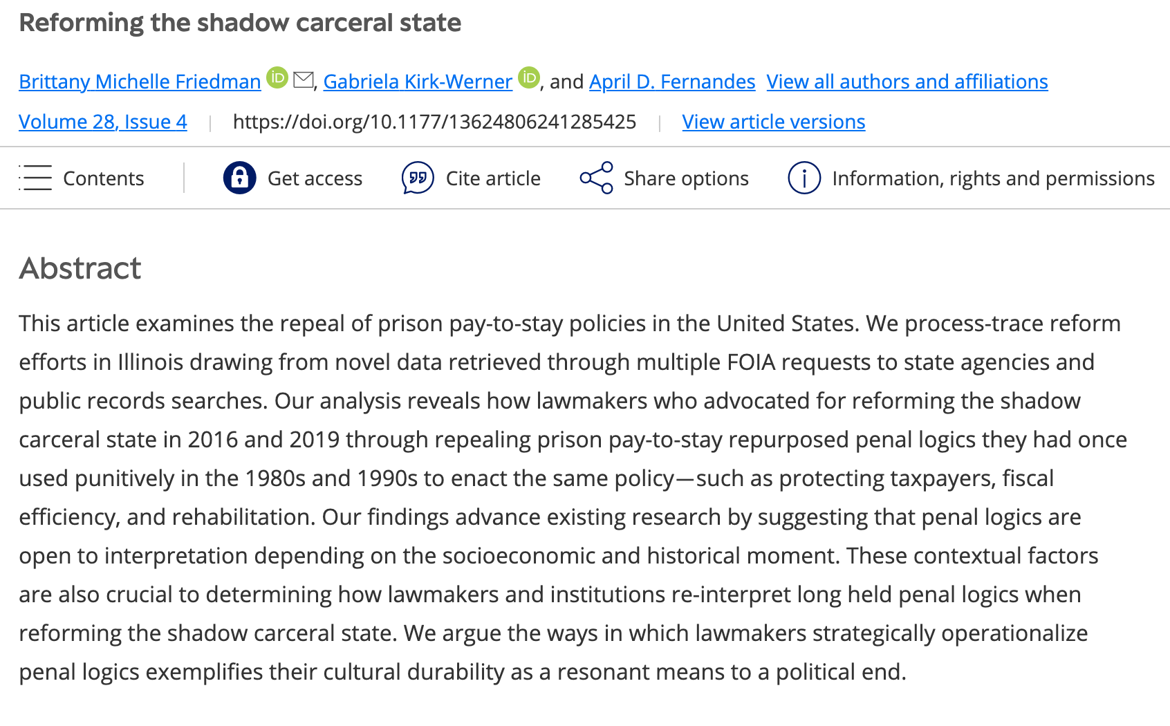 Thumbnail for Reforming the Shadow Carceral State